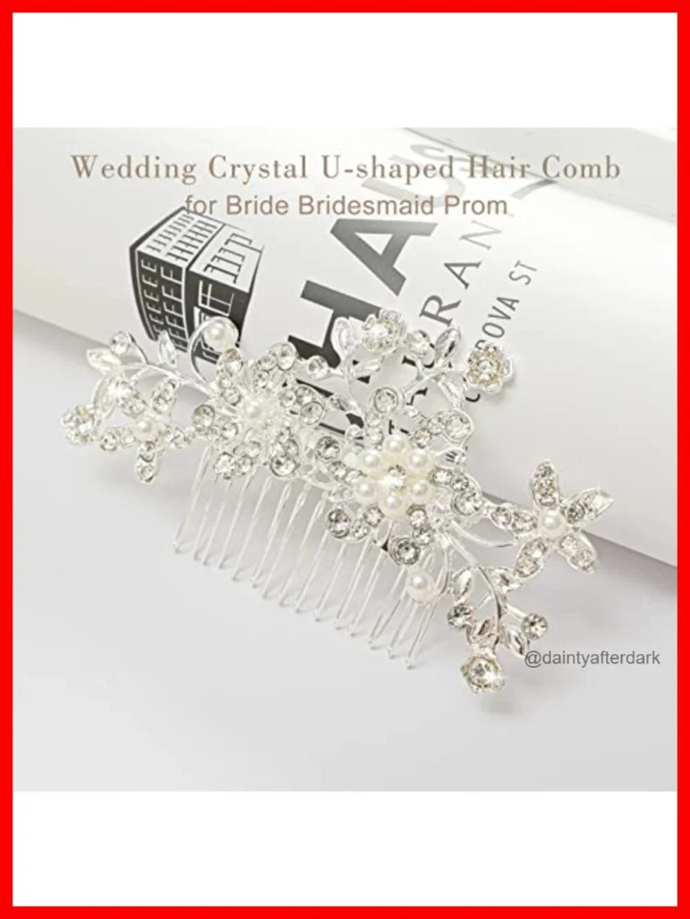 5 Piece Wedding Hair Comb Bridal Hair Pins Set Crystal Pearl Side Comb U-shaped